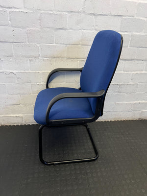 Versatile Blue Fabric Office Visitor Chair