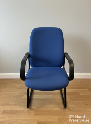 Versatile Blue Fabric Office Visitor Chair