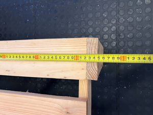 Versatile Natural Wood Slatted Platform Bench