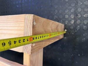 Versatile Natural Wood Slatted Platform Bench