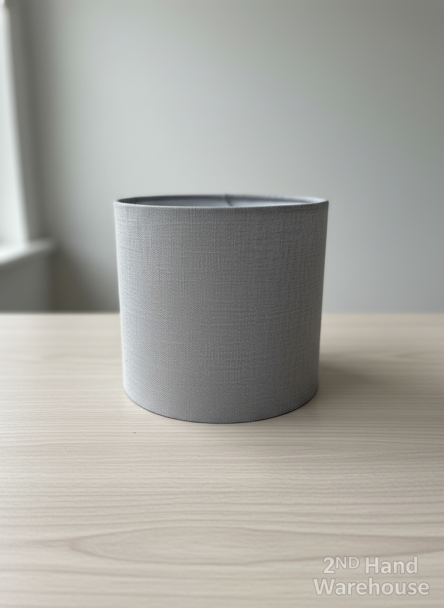 Chic Grey Fabric Drum Lampshade