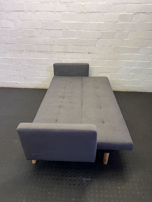 Modern Grey Fabric Sofa Bed - Compact & Versatile