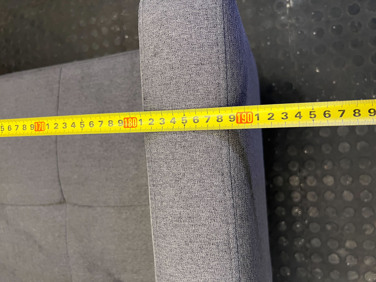 Modern Grey Fabric Sofa Bed - Compact & Versatile