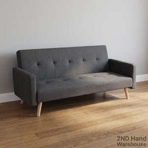 Modern Grey Fabric Sofa Bed - Compact & Versatile