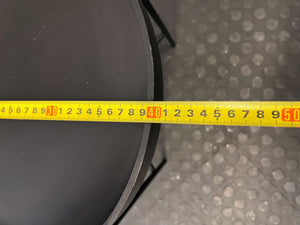 Stylish Black Metal Round Tray Side Table