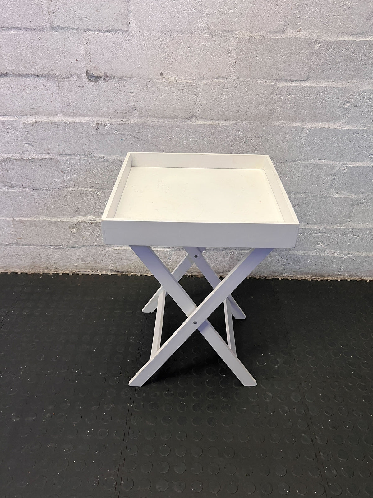 Modern White Foldable Side Table