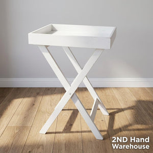 Modern White Foldable Side Table
