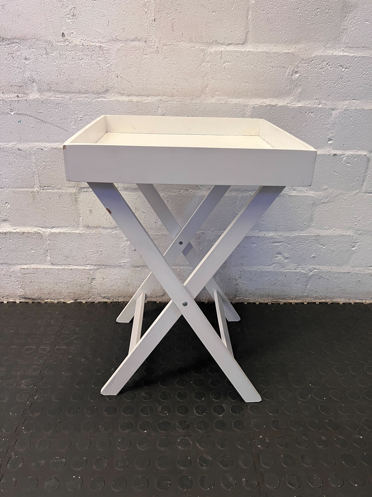 Modern White Foldable Side Table