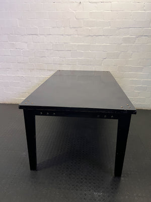 Sleek Black Rectangular Dining Table