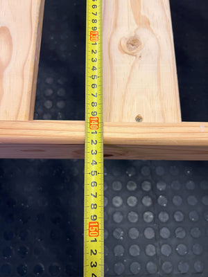 Minimalist Solid Wood Slatted Double Bed Frame