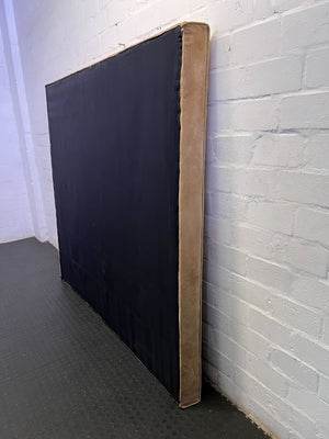 Elegant Beige Velvet Tufted Headboard - Queen/King Size