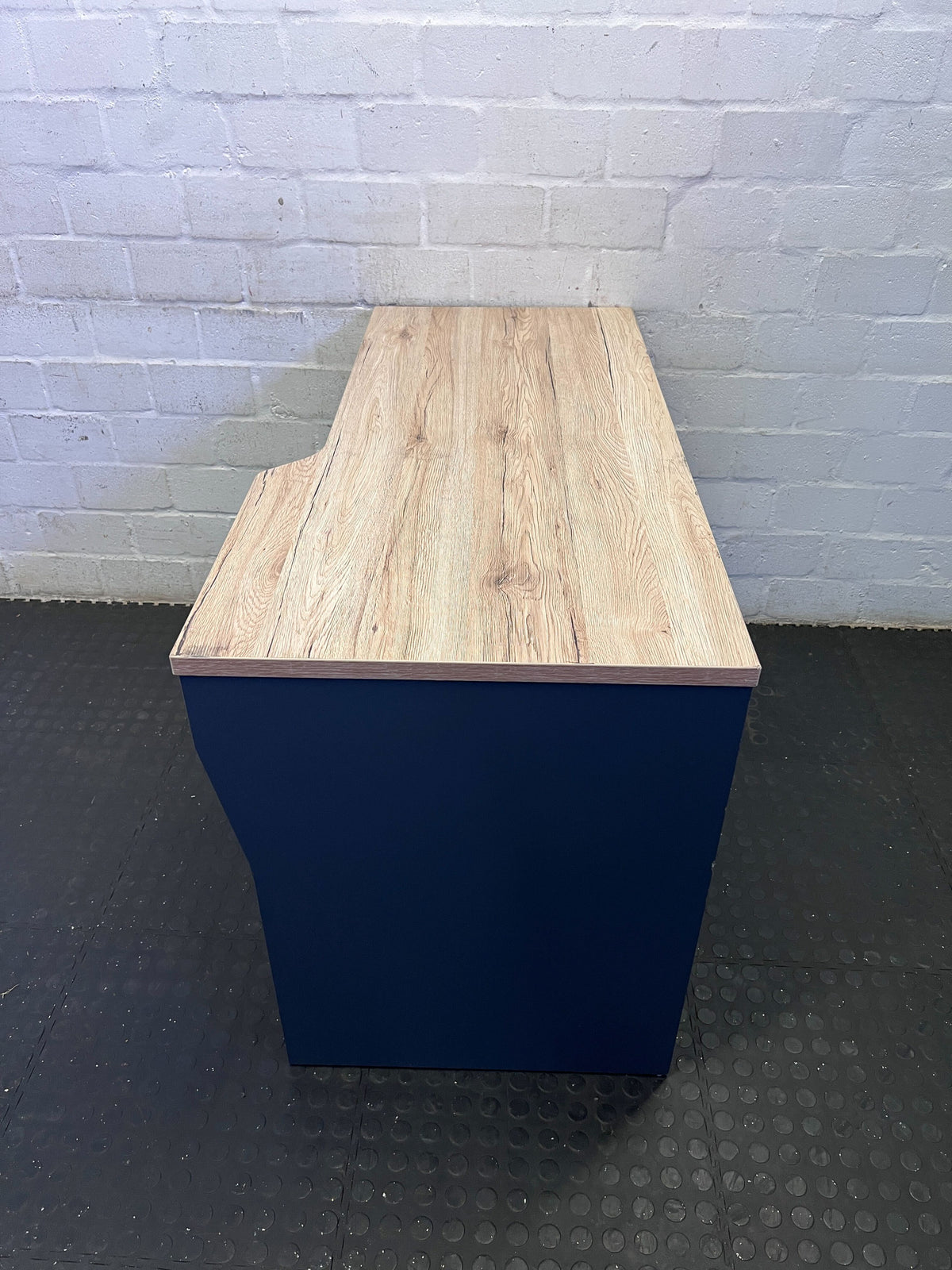 Modern Two-Tone Compact Desk with Storage