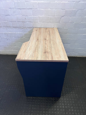 Modern Two-Tone Compact Desk with Storage