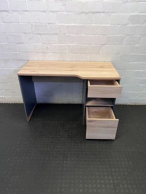 Modern Two-Tone Compact Desk with Storage