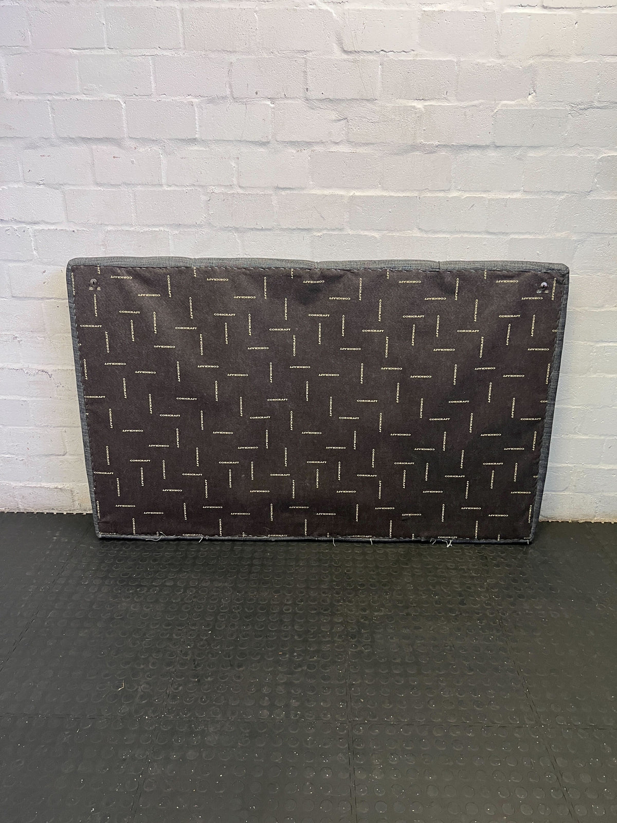 Grey Upholstered Coricraft Queen Headboard - Modern Design