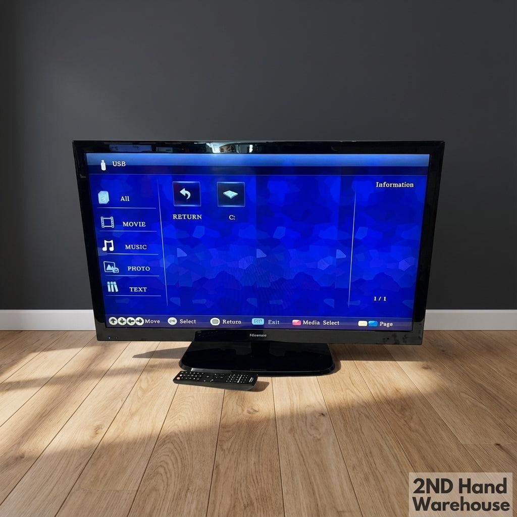 Hisense Flat Screen 39 inch TV with USB Media Playback & Remote