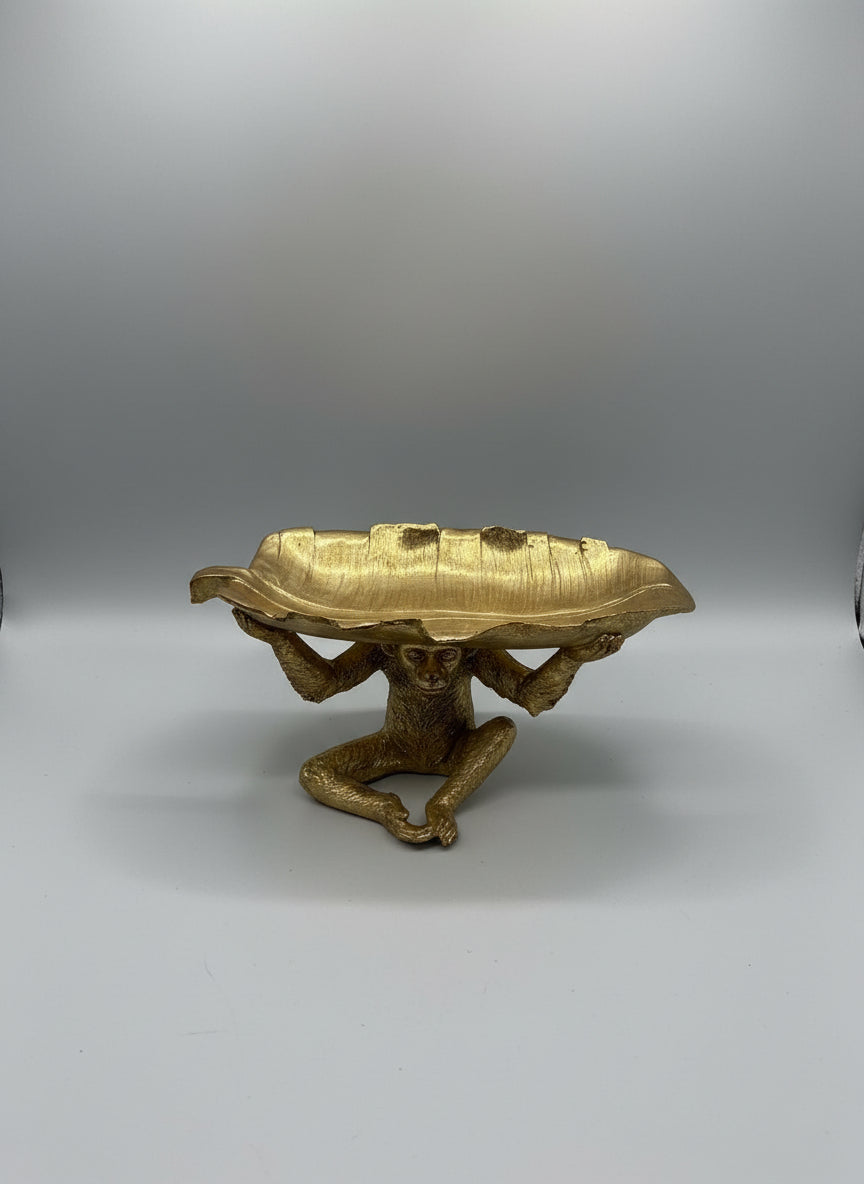 Chic Golden Monkey Trinket Dish | Unique Home Decor