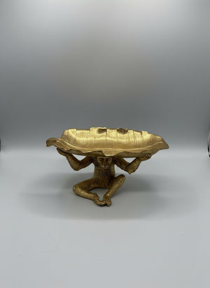 Chic Golden Monkey Trinket Dish | Unique Home Decor