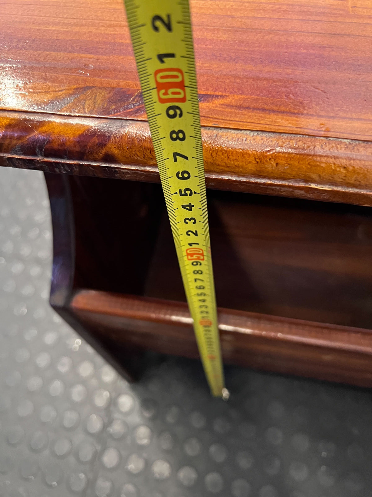 Rustic Wooden Magazine Side Table - Vintage Charm