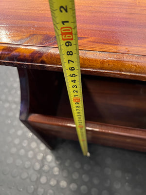 Rustic Wooden Magazine Side Table - Vintage Charm