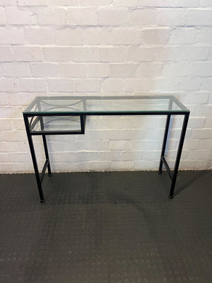 Chic Glass & Metal Desk with Unique Detail