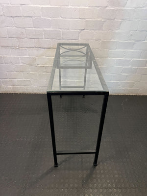 Chic Glass & Metal Desk with Unique Detail