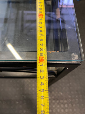 Chic Glass & Metal Desk with Unique Detail