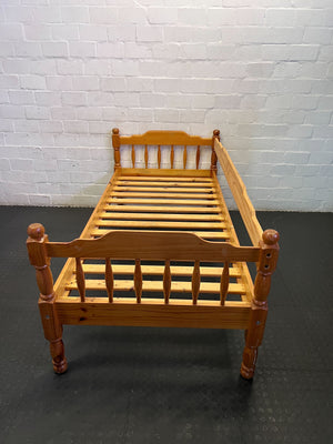 Classic Solid Pine Single Bed Frame with Slats