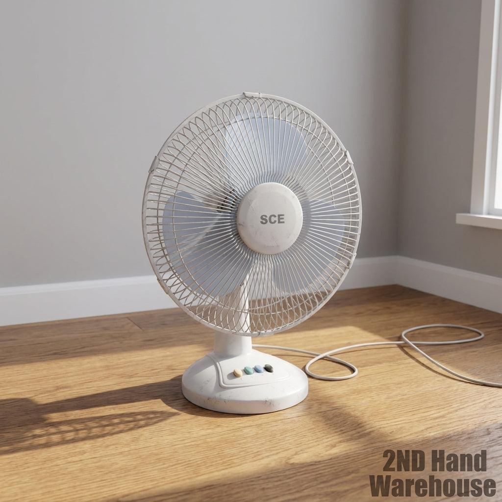 SCE Classic Desk Fan with Blue Blades