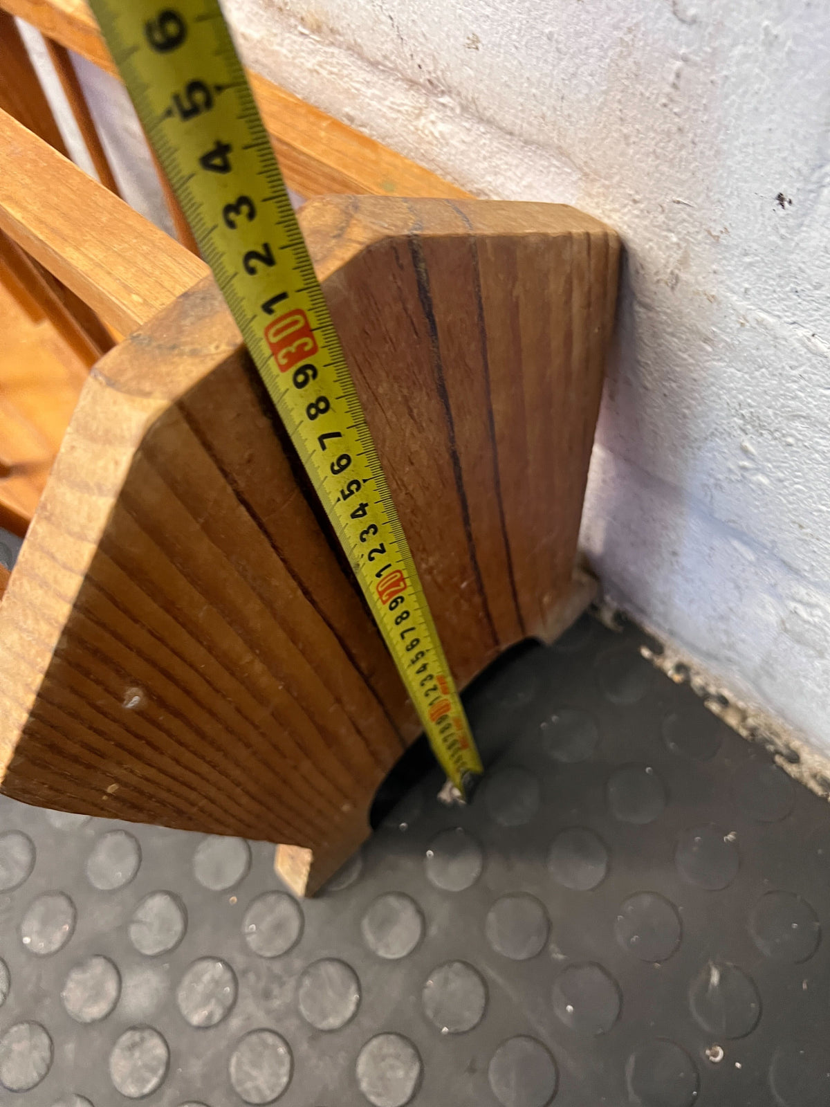 Charming Vintage Wooden Magazine Rack with Handle