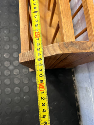 Charming Vintage Wooden Magazine Rack with Handle