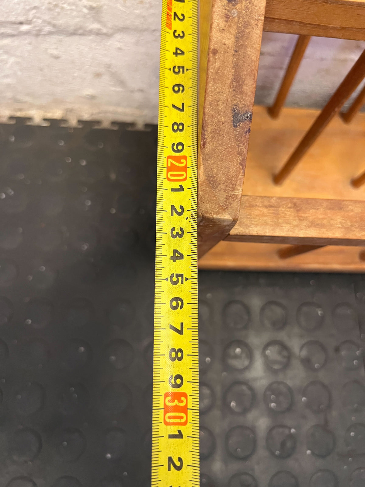 Charming Vintage Wooden Magazine Rack with Handle