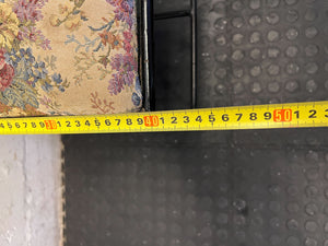 Vintage Chic Floral Upholstered Metal Accent Chair