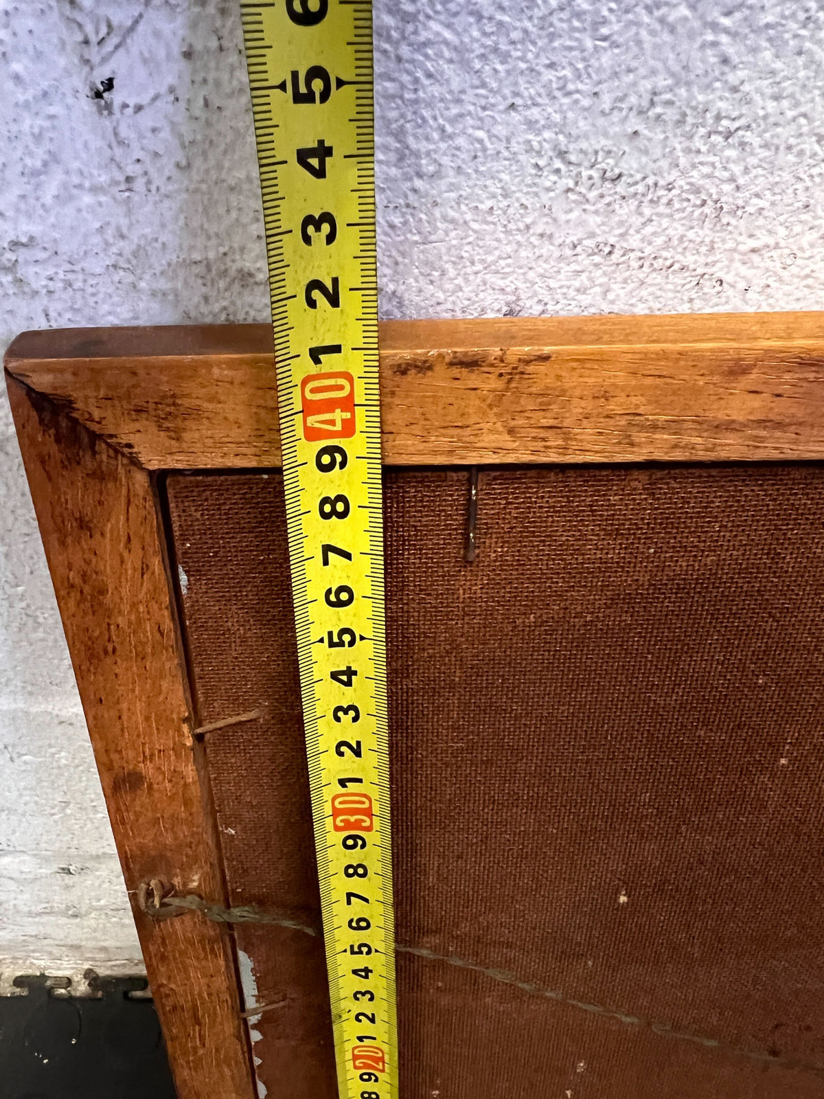 Vintage Mountain Road Landscape Oil Painting in Wooden Frame