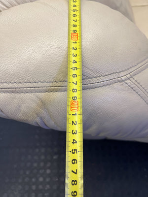 Comfortable 3-Seater Cream Leather Sofa