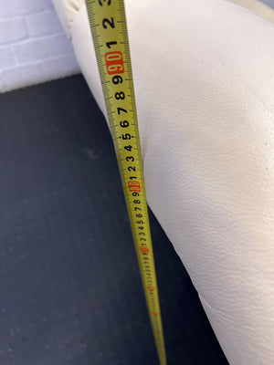 Comfortable 3-Seater Cream Leather Sofa