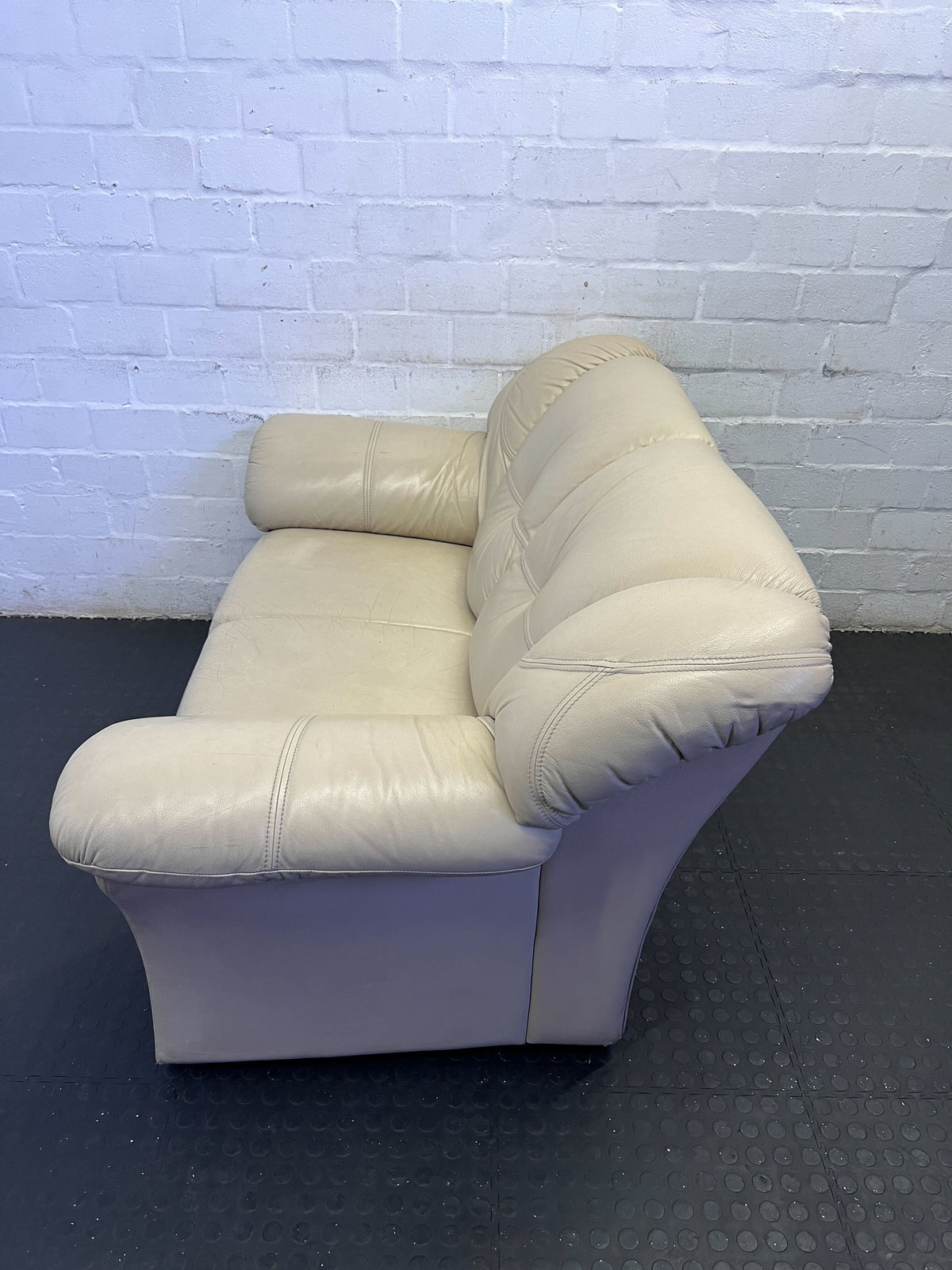 Classic Cream Two-Seater Sofa