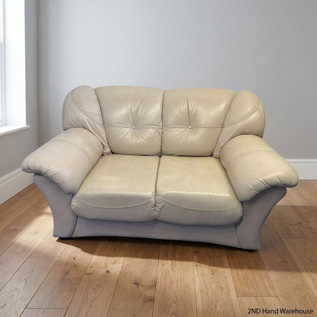Classic Cream Two-Seater Sofa