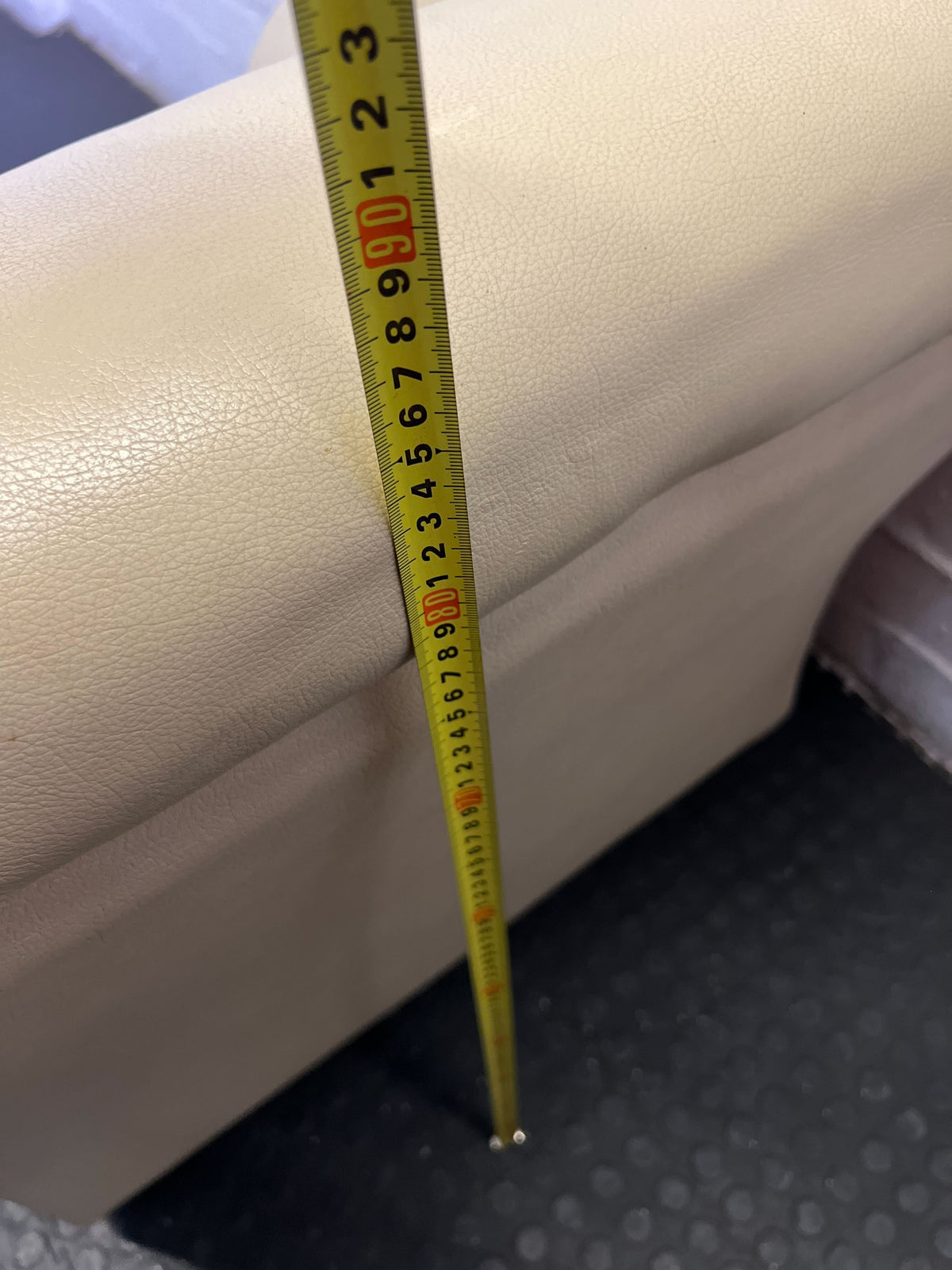 Comfy Cream Leather Armchair - Padded Lounge Chair