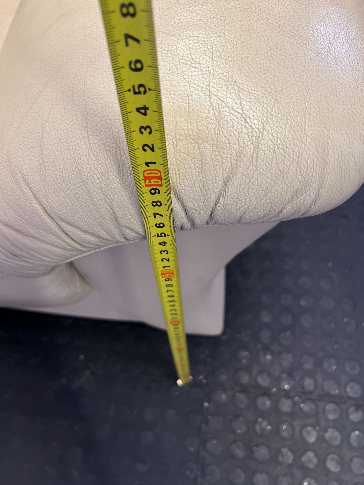 Comfy Cream Leather Armchair - Padded Lounge Chair