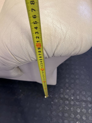 Comfy Cream Leather Armchair - Padded Lounge Chair