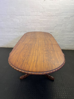 Elegant Oval Double Pedestal Dining Table - Classic Wood Finish