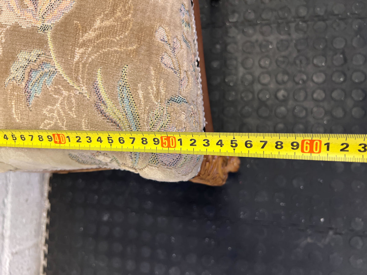 Ornate Vintage Floral Upholstered Dining / Accent Chair