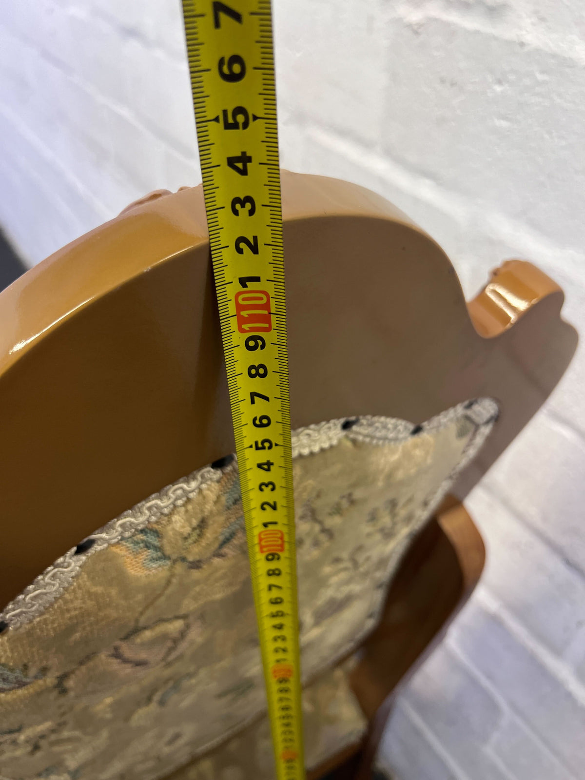 Ornate Vintage Floral Upholstered Dining / Accent Chair