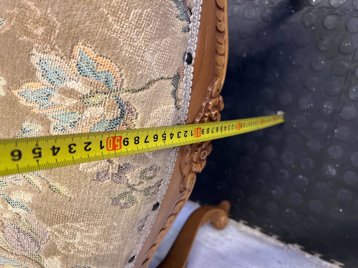 Ornate Vintage Floral Upholstered Dining / Accent Chair