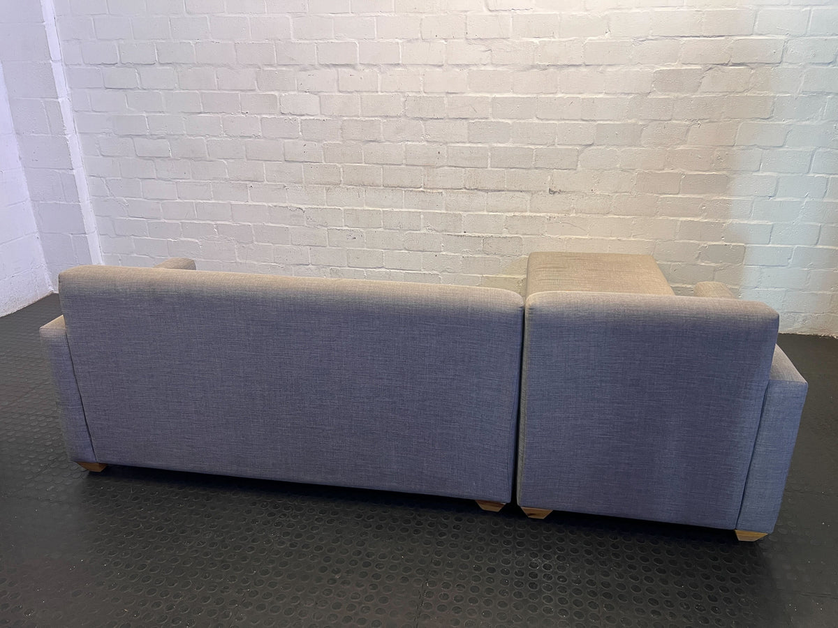 Comfy Grey L-Shape Sectional Sofa with Chaise Lounge