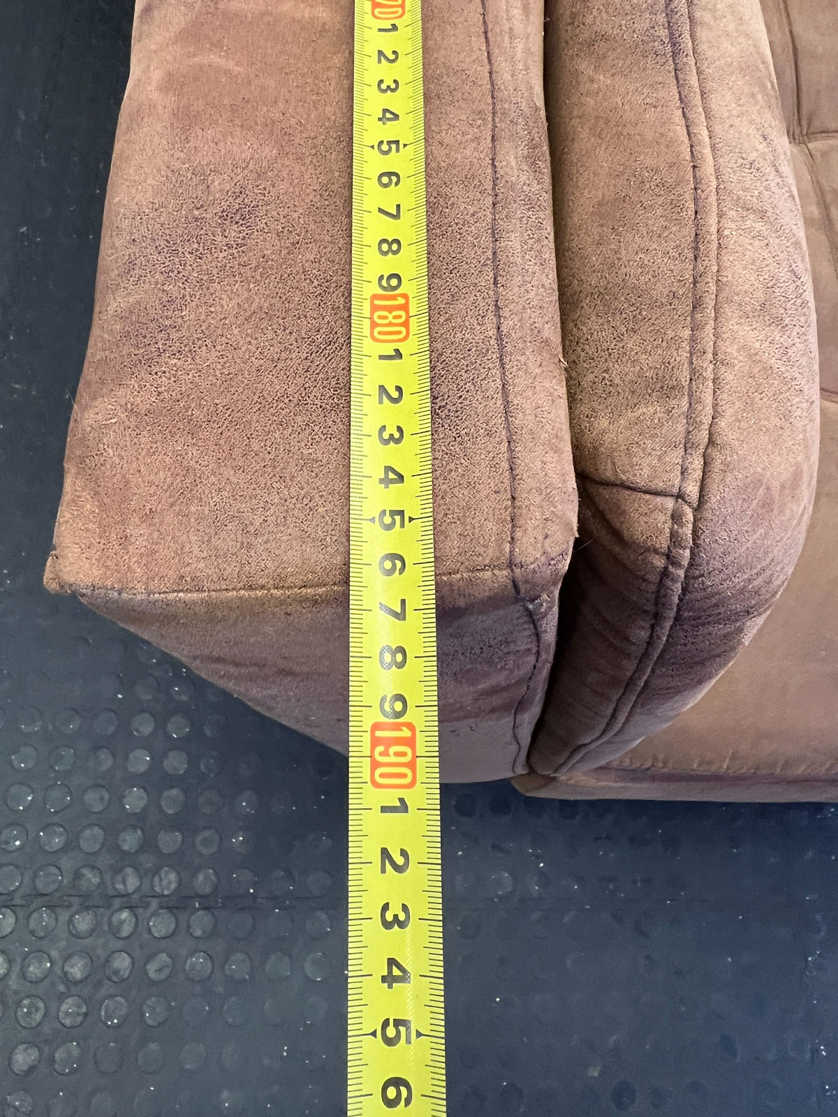 Stylish Brown Faux Leather Futon Sofa Bed