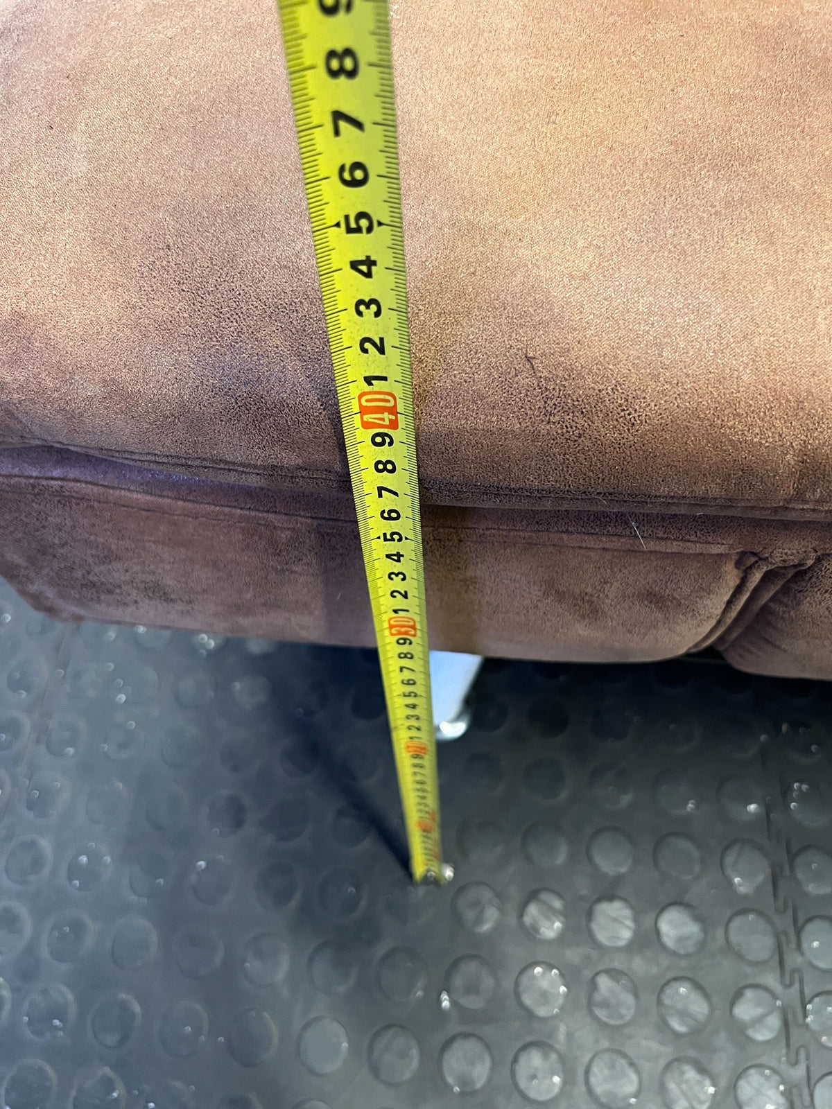 Stylish Brown Faux Leather Futon Sofa Bed