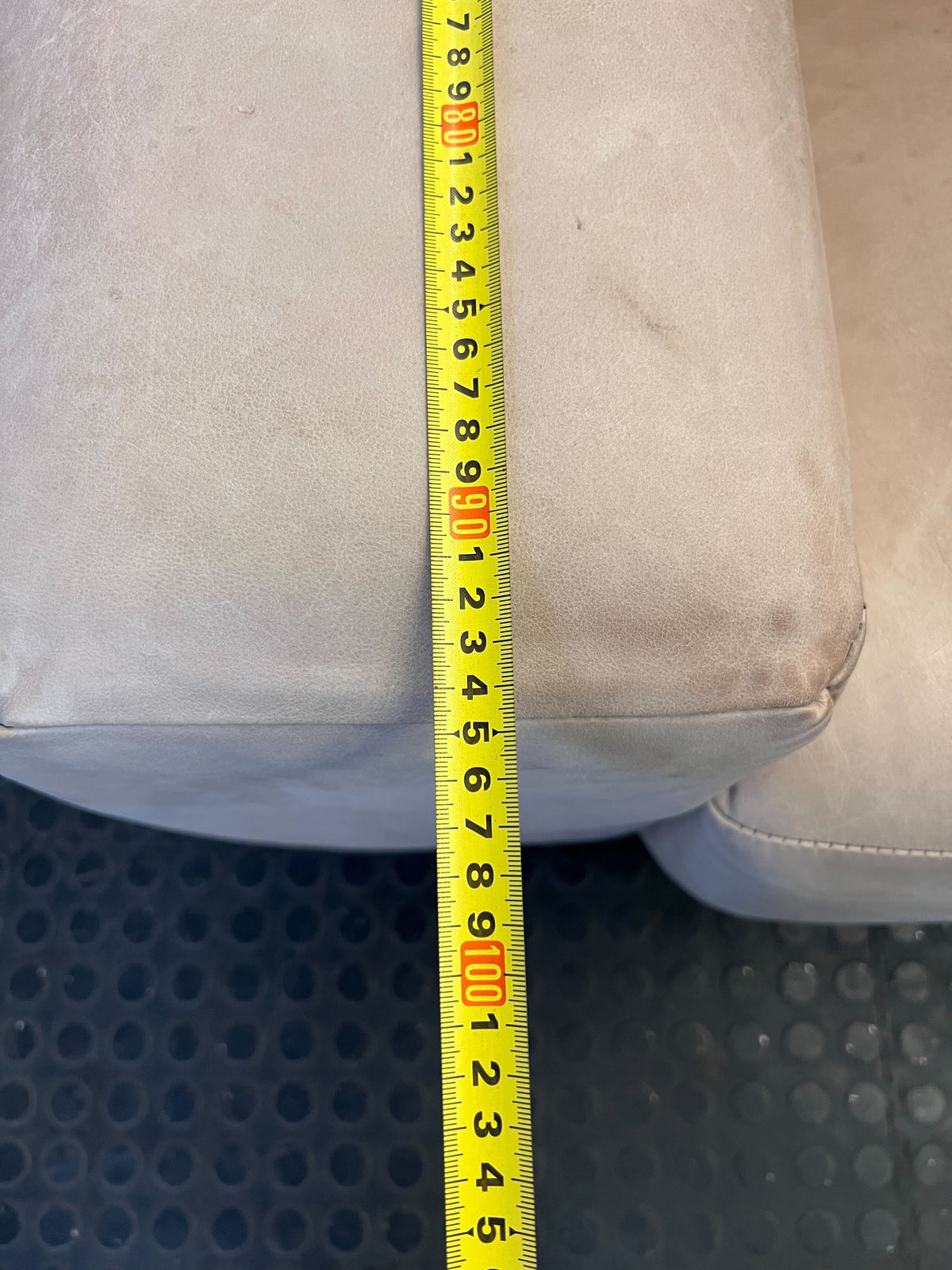 Cozy Beige Leather Corricraft Sectional Sofa with Right Chaise