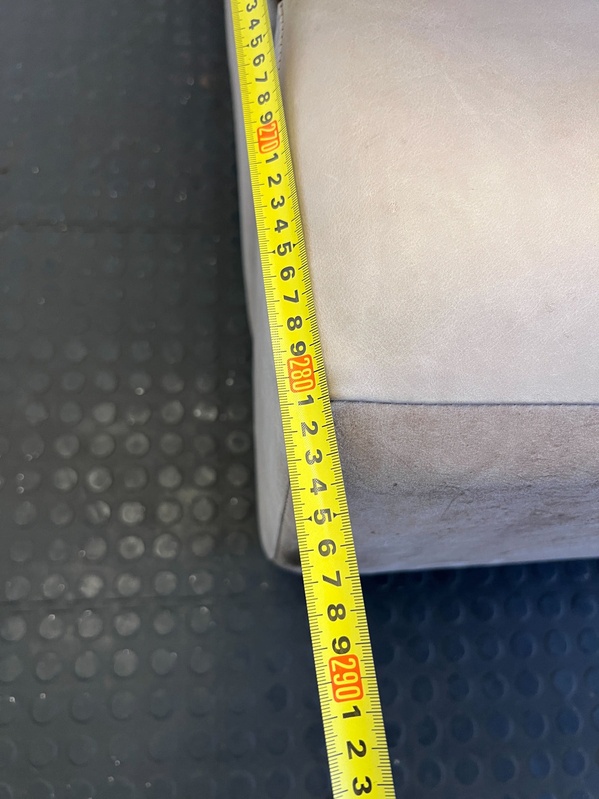 Cozy Beige Leather Corricraft Sectional Sofa with Right Chaise